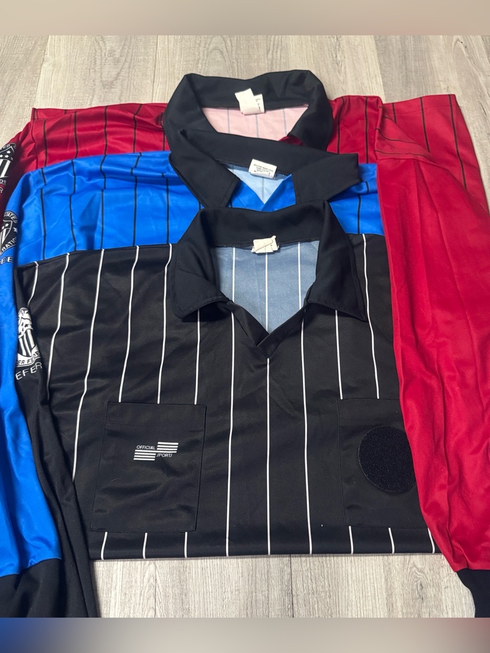 Official Sports U.S. Soccer Federation Referee Jerseys XXL 3 Colors Long Sleeve